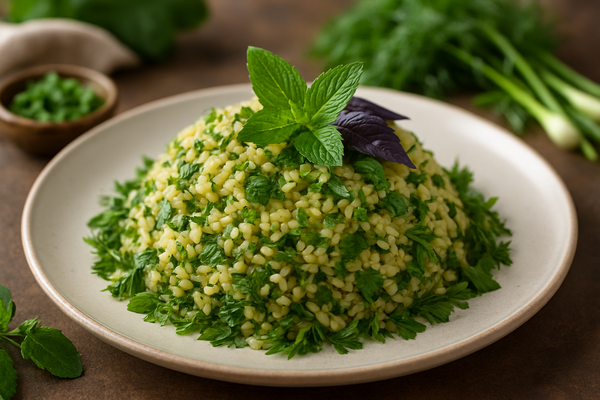 Taze Otlu Bulgur Pilavı: İlkbaharın Yeşil Aroması