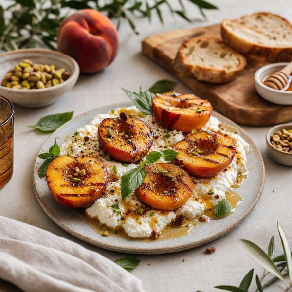 Izgara Şeftali ve Ricotta: Yaz Brunch’ına Pratik Tarif ve Sunum Tüyoları
